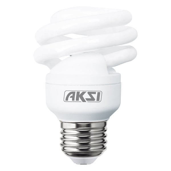 Foco Ahorrador Aksi 13W Mini Espiral Base E27 Luz Blanca