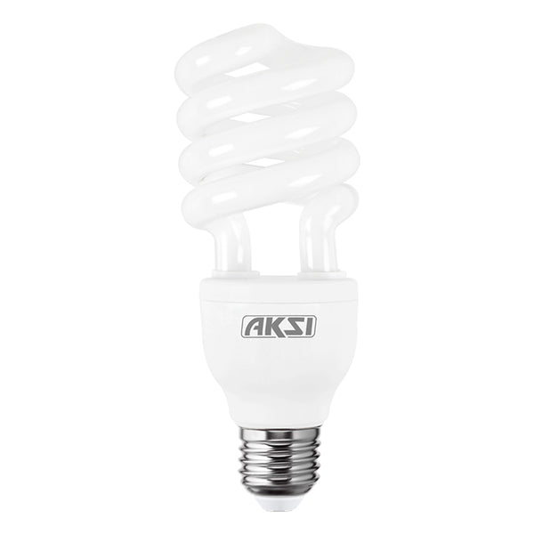 Pack de 3 focos Aksi 85W Ahorrador Espiral E27 Luz Blanca
