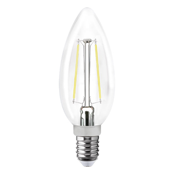Foco LED Aksi 2W Vela Filamentos Base E12 Luz Cálida