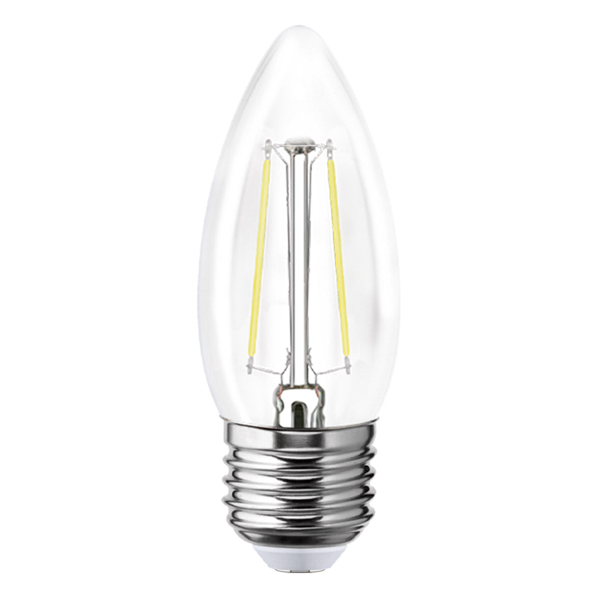 115534 AKSI - Foco LED filamentos VELA 2W luz calida E27, caja color