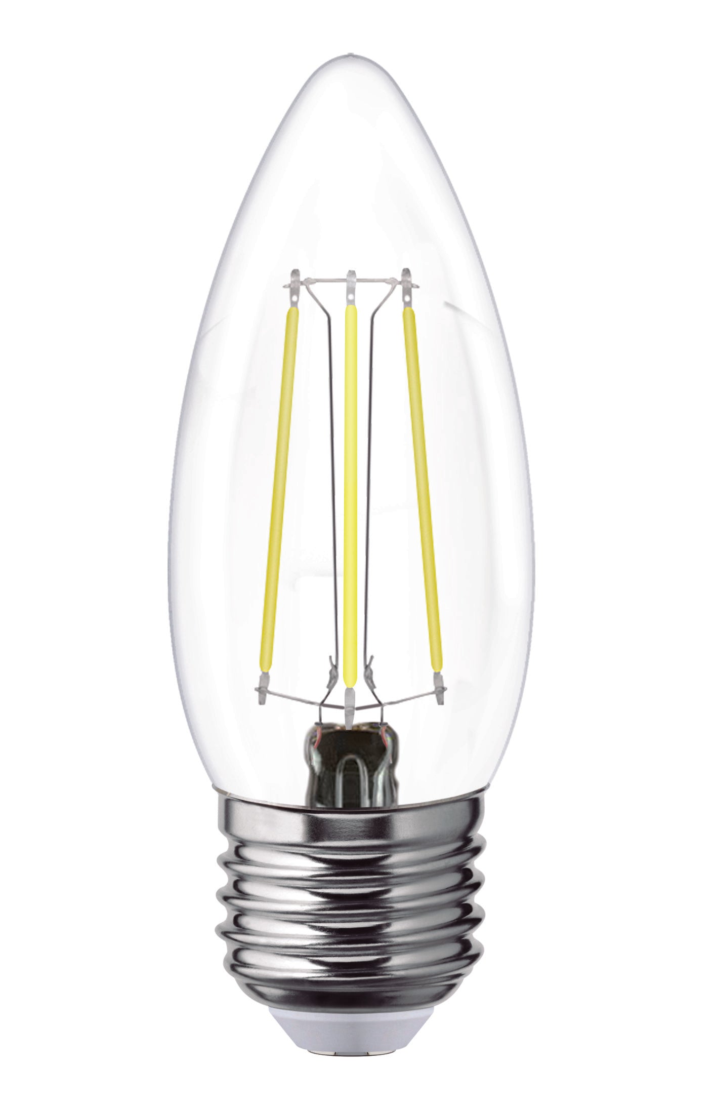 115535 AKSI - Foco LED filamentos VELA 4W luz calida E12, caja color