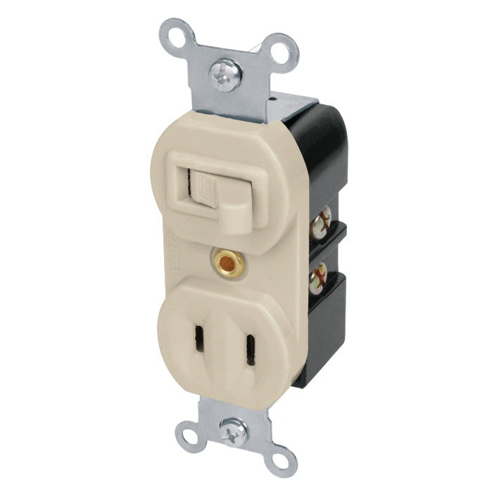 116824 AKSI - Interruptor combinado de palanca sencillo, Contacto aterrizado