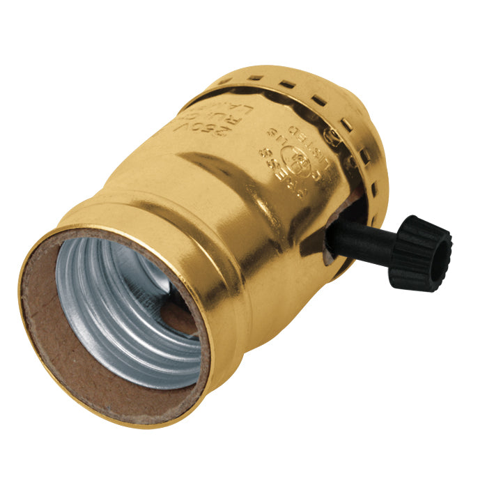 117513 AKSI - Portalampara con apagador de llave, aluminio