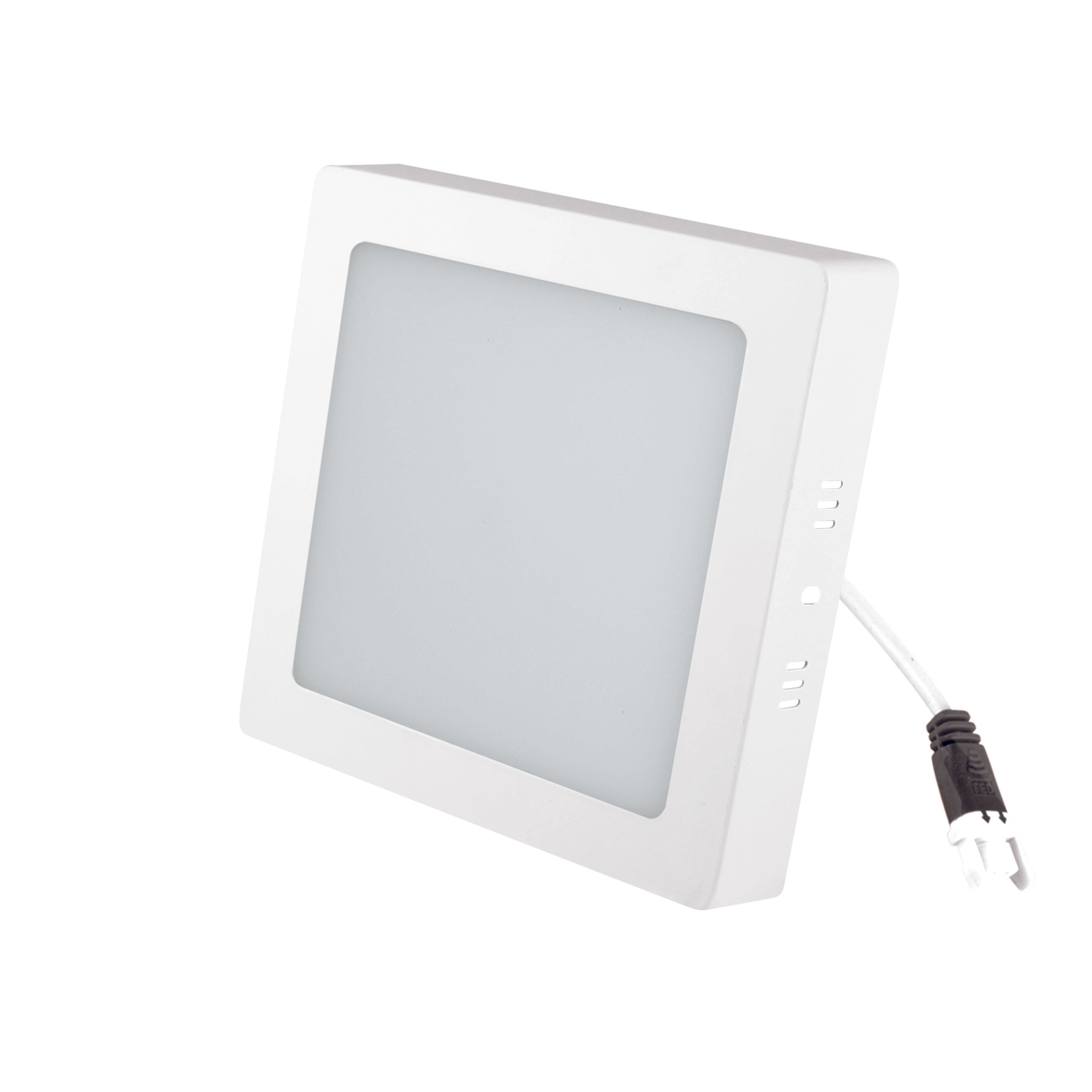 117972 AKSI - Luminario sobreponer cuadrado LED, Linea ECO, 6 W, luz blanca 6500K