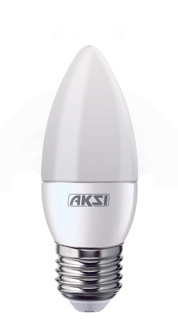Foco LED Aksi 5W Vela Opalina Base E12 Luz Cálida