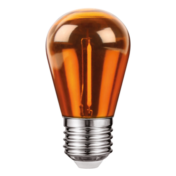 Foco LED Aksi 1W S14 Base E27 Naranja