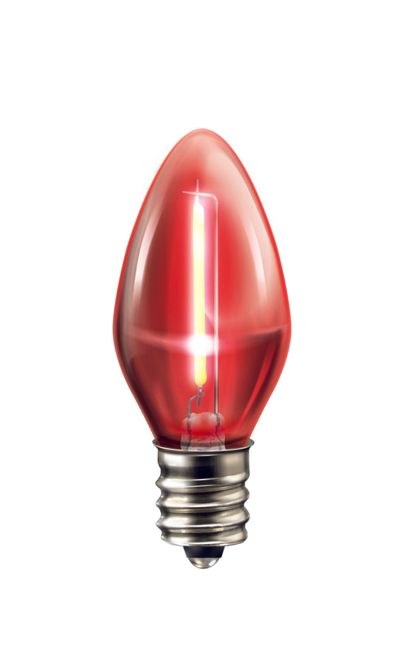 Pack de 2 focos Aksi 0.5W Vela Base E12 Colores Traslúcidos