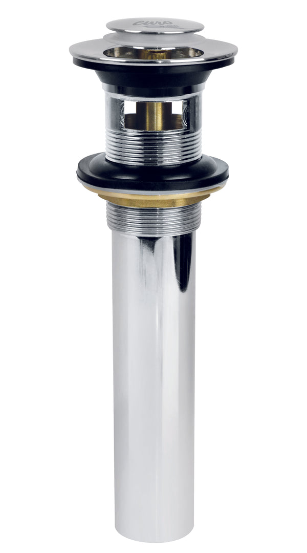 Contra Cromado con Rebosadero Sistema Push para Lavabo 1 1/4"
