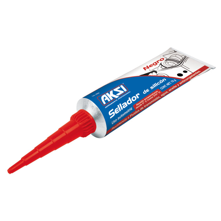 105222 AKSI - Sellador de silicon automotriz 70g, rojo