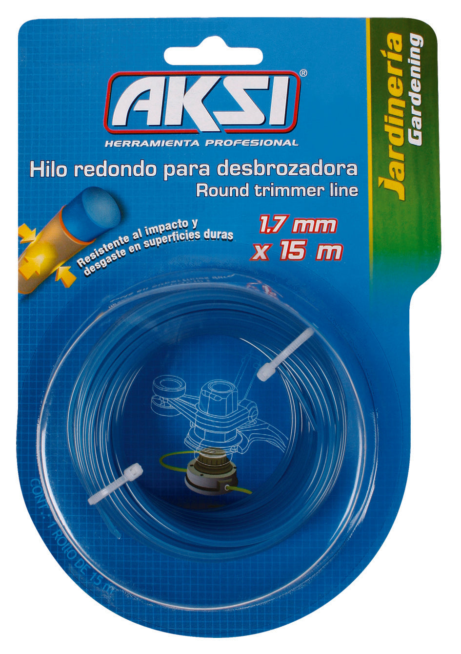 107301 AKSI - Hilo redondo para desbrozadora de 0.065