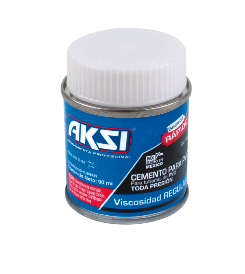 109922 AKSI - Pegamento azul para PVC bote 90ml condiciones humedas y secas