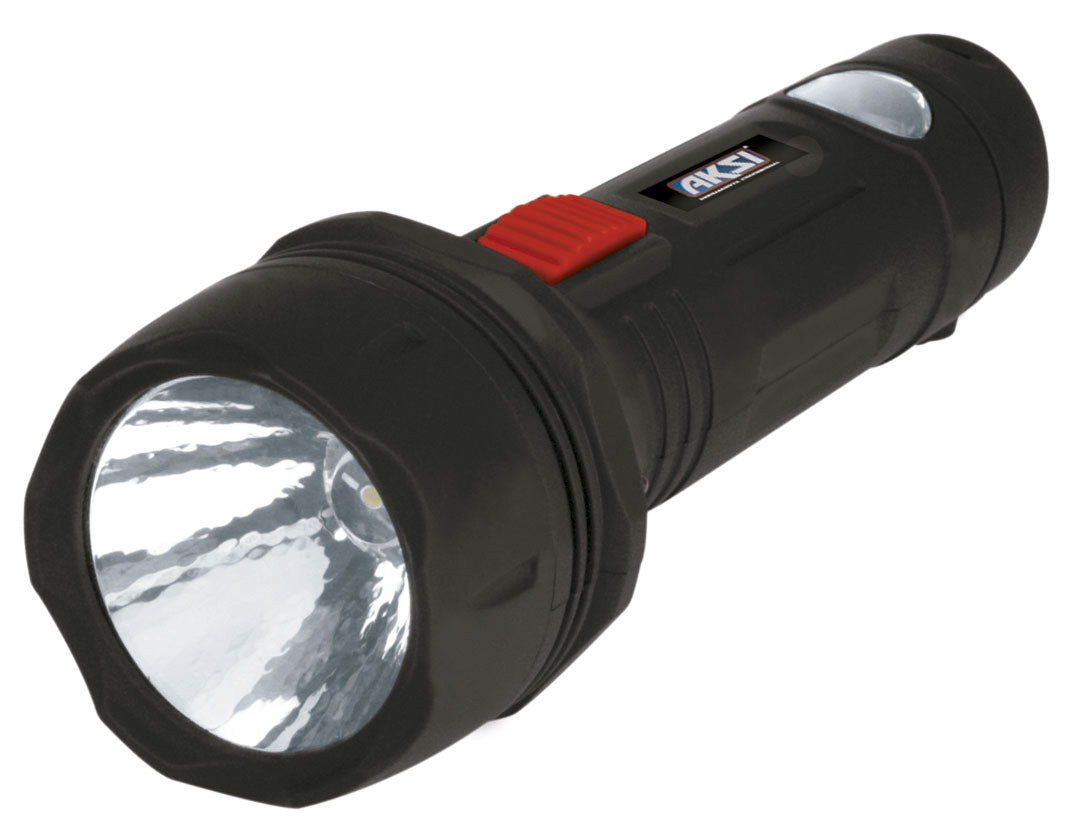 111651 AKSI - Linterna con detector de billetes falsos: led 1W + 1 led lateral (700 mAh) - AK