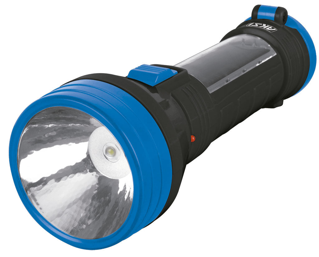 111656 AKSI - Linterna ecologica con cargador solar (700 mAh), soft touch - AK