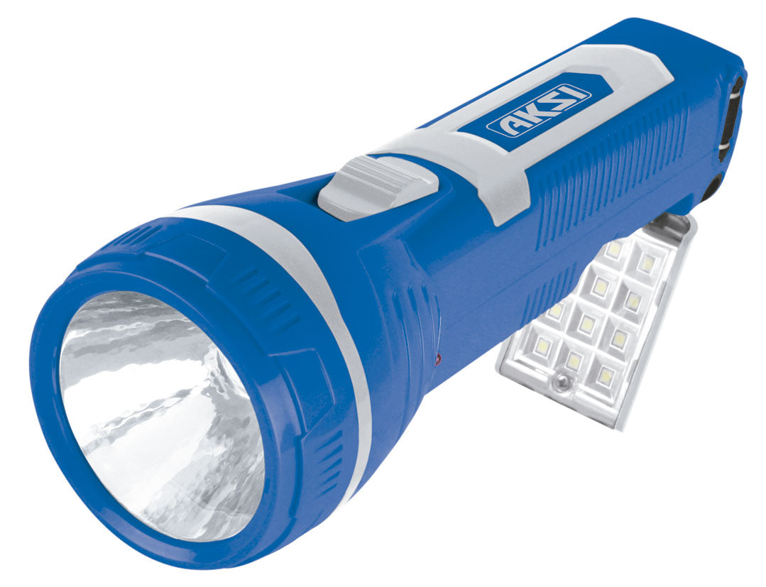 111658 AKSI - Linterna para apagones y emergency ligth: led 2W + 12 leds laterales (800 mAh) - AK