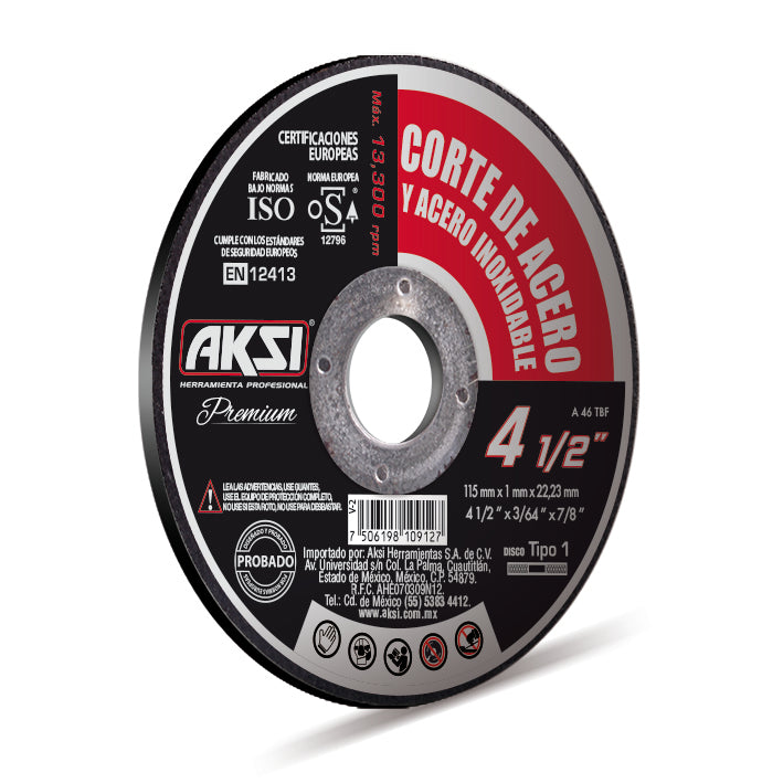 114605 AKSI - Disco corte de metal Linea Premium 4 1/2