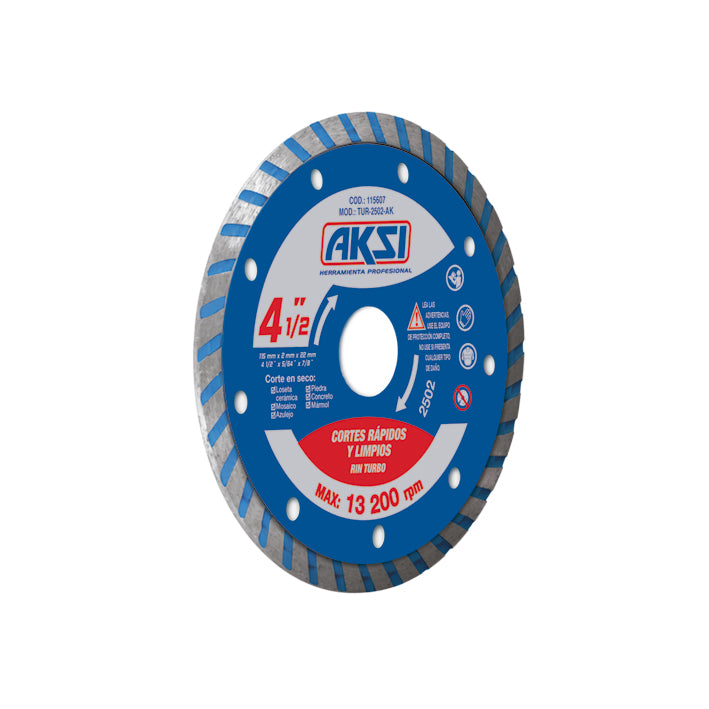 115608 AKSI - Disco diamantado rin turbo de 7