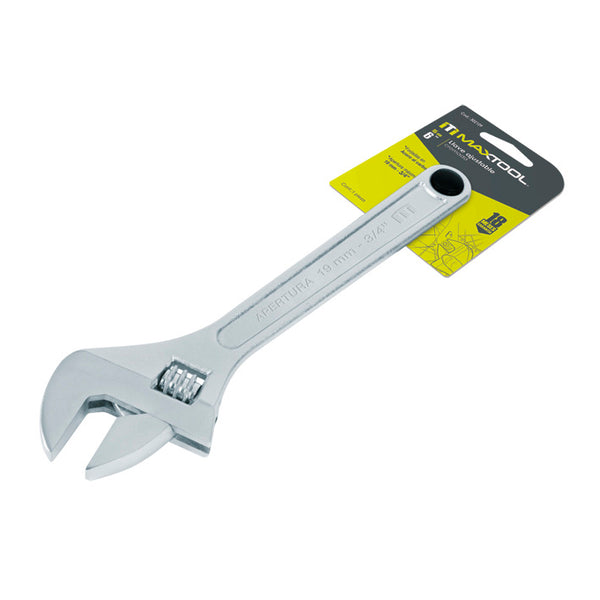 Llave ajustable cromada (perico) con Tarjeta