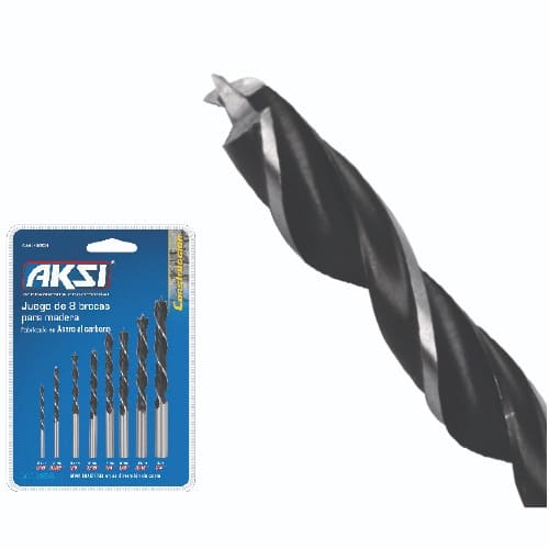 100531 AKSI - Juego de 8 brocas para madera