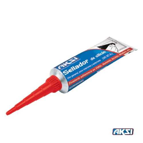 105211 AKSI - Sellador de silicon 85g, transparente